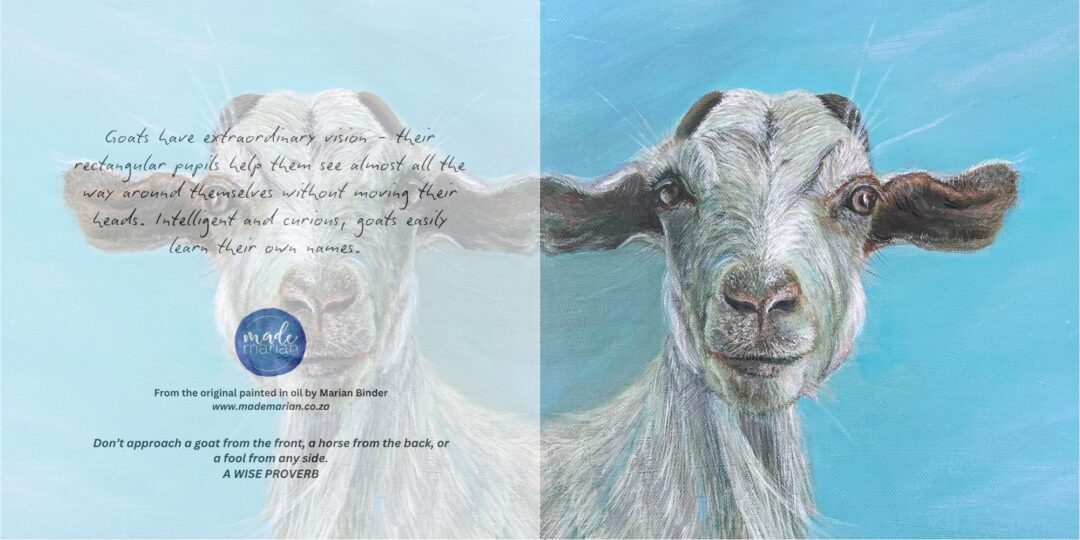 Green Goat - Art Greeting Card