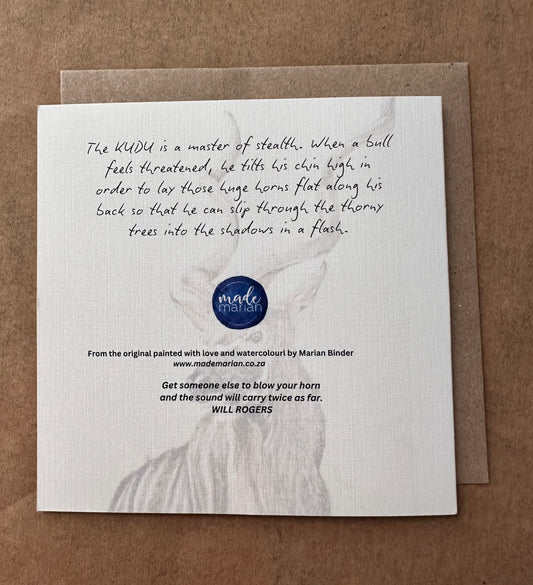 Kudu - greetings card