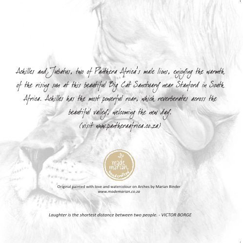 Achilles & Jubatus - Art Greeting Card
