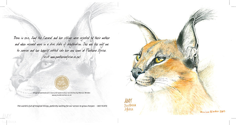 Amy the Caracal - Art Greeting Card