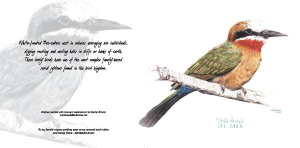 White-fronted Bee-eater - Art Greeting Card