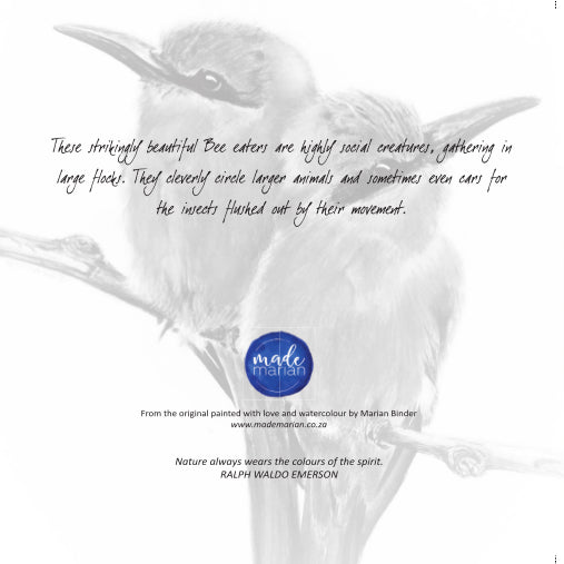 Carmine Bee Eaters - Art Greeting Card