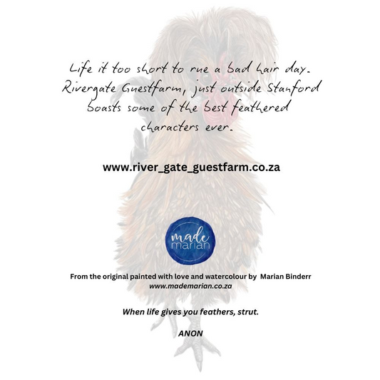 When life gives you feathers, strut (Rooster)- Art Greeting Card