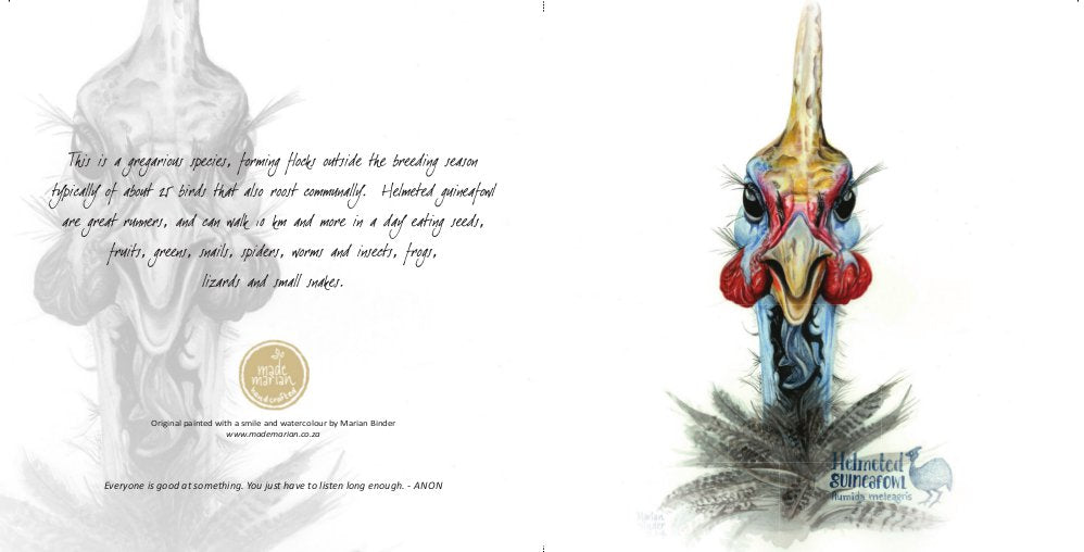 Guinea Fowl - Art Greeting Card