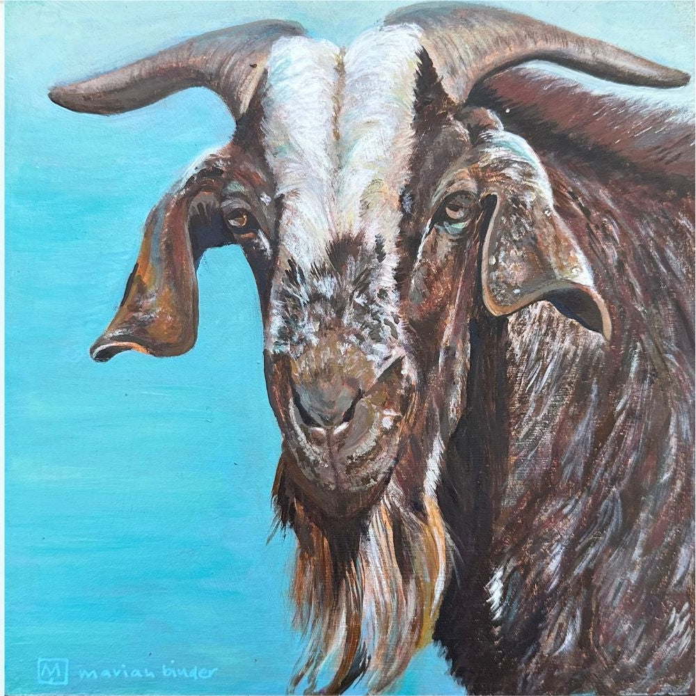 Malevolent the Magnificent Goat - Art Greeting Card
