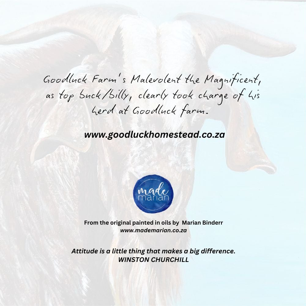 Malevolent the Magnificent Goat - Art Greeting Card