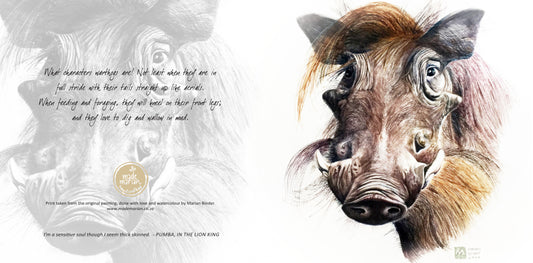 Warthog - Art Greeting Card
