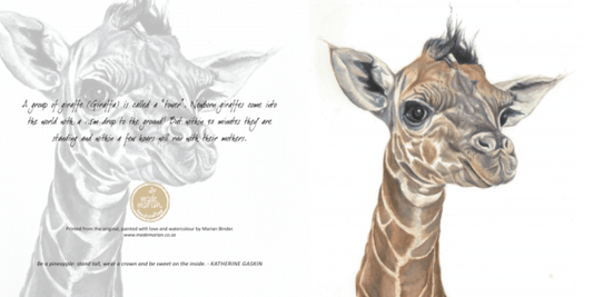Baby Giraffe - Art Greeting Card