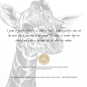 Baby Giraffe - Art Greeting Card